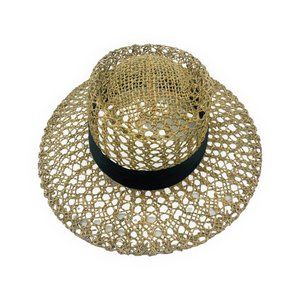 FRANCHESCA-NATURAL/BLACK STRAW HAT